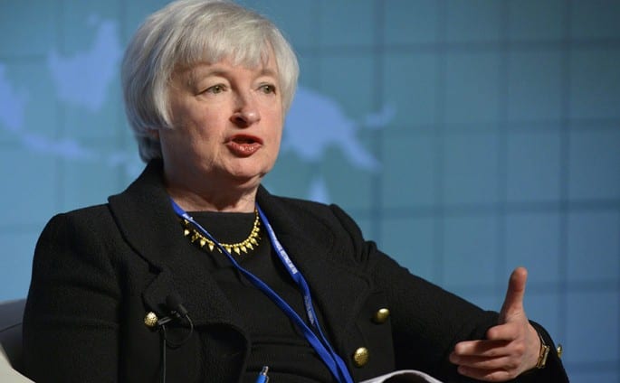 Janet Yellen, presidenta de la Reserva Federal de EEUU.
