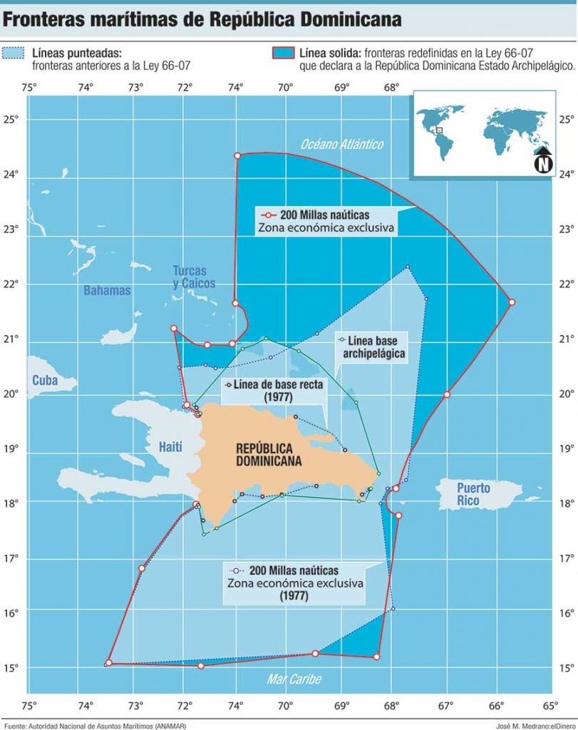 fronteras maritimas de republica dominicana