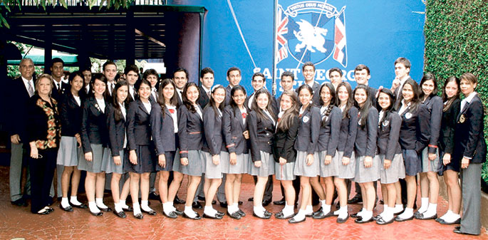 Estudiantes del colegio privado Saint George.
