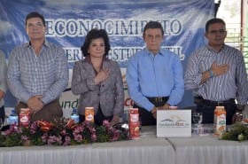 Julio Virgilio Brache, Elsa Álvarez, Julio Brache y Pedro Brache. 