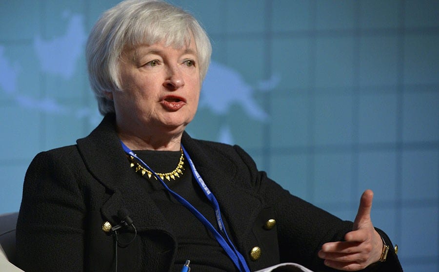 Janet Yellen, presidenta de la Reserva Federal de EEUU.